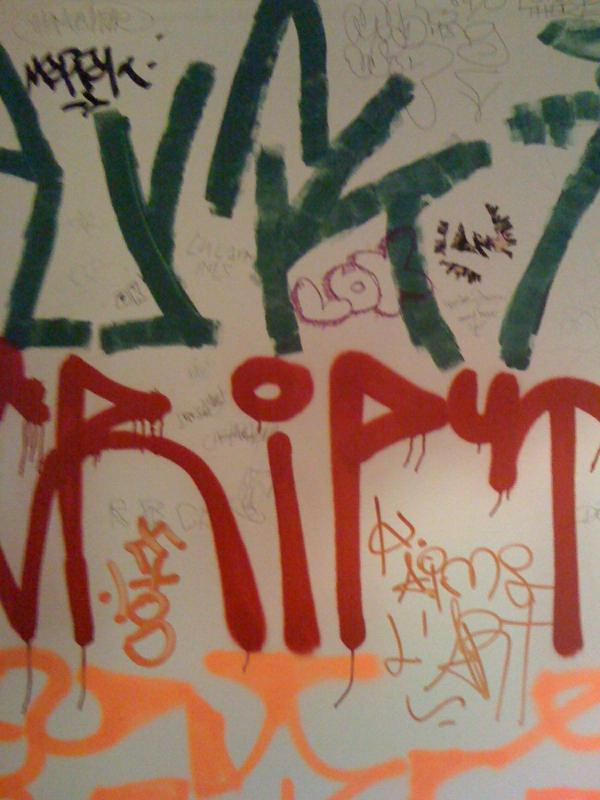 Bathroom graffiti two